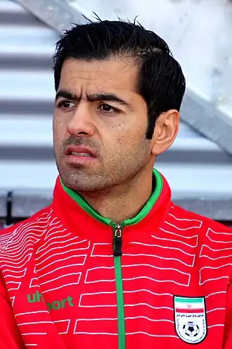 Montazeri tijdens de interland tegen Angola (mei 2014)