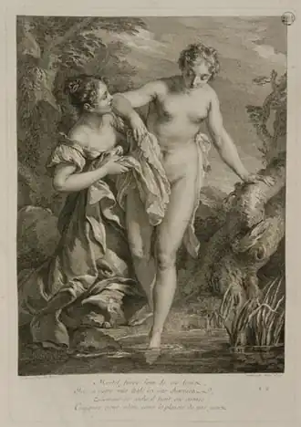 Gravure van Iris uit 1731 (Laurent Cars)