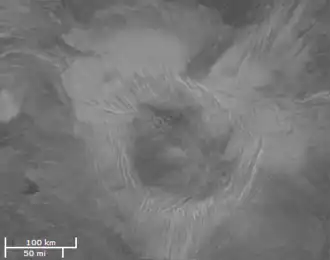 Radarbeeld van de ruimtesonde Magellan