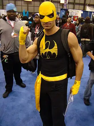 Cosplayer Iron Fist tijdens New York Comic-Con, 2009