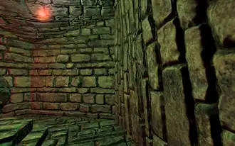 Een omgeving gerenderd door Irrlicht