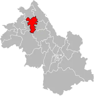 Locatie van het kanton