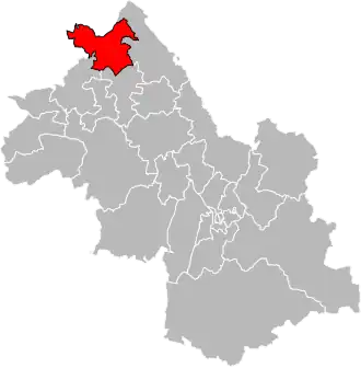 Locatie van het kanton