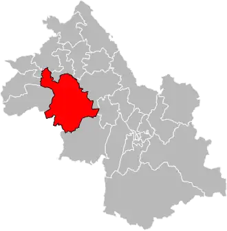 Locatie van het kanton