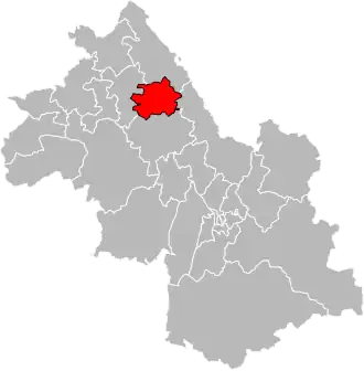 Locatie van het kanton