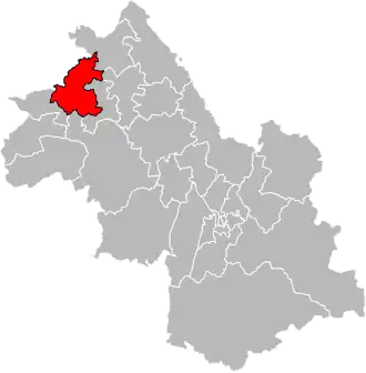 Locatie van het kanton