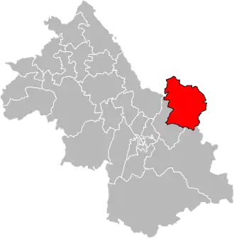 Locatie van het kanton