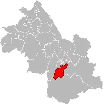 Locatie van het kanton