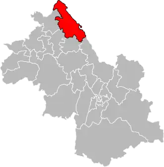 Locatie van het kanton