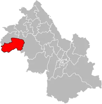 Locatie van het kanton