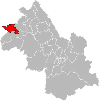 Locatie van het kanton