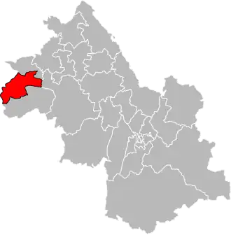 Locatie van het kanton