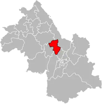 Locatie van het kanton