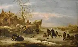 Bevroren rivier in het Louvre