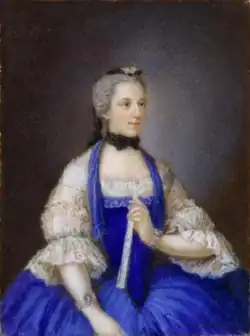 Portret van Isabella van Parma rond 1762.