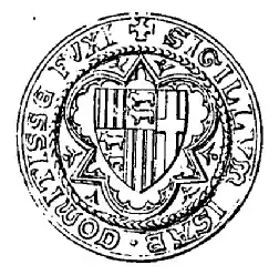 Het zegel van gravin Isabella van Foix-Castelbon.