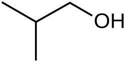 Structuurformule van 2-methyl-1-propanol