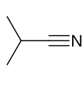 Structuurformule van isobutyronitril