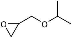 Structuurformule van isopropylglycidylether