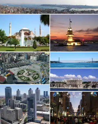 Een collage van Istanbul