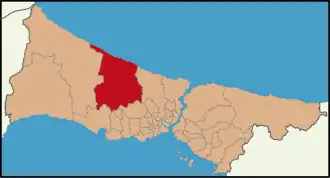 Kaart van Arnavutköy