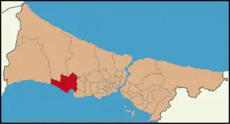 Kaart van Büyükçekmece