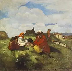 Zigeuners op het veld (ca. 1905)