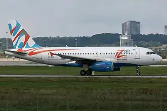 Een Airbus A319 van Izair