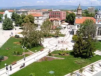 Plein in het centrum van de stad