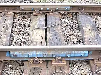 foto van geïsoleerde spoorlas