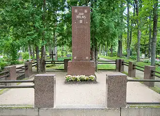 Het graf van Jüri Vilms in Pilistvere