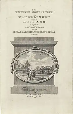 Drie heren bij een wetering buiten Amsterdam (1794)