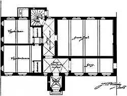 J.F.L. Frowein. Poptaslot, plattegrond. Afkomstig uit De Opmerker, 43e jaargang, nummer 35 (29 augustus 1908)