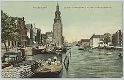 Brug (links) in circa 1900