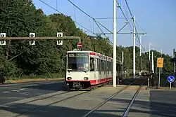 Een kort deel straattraject