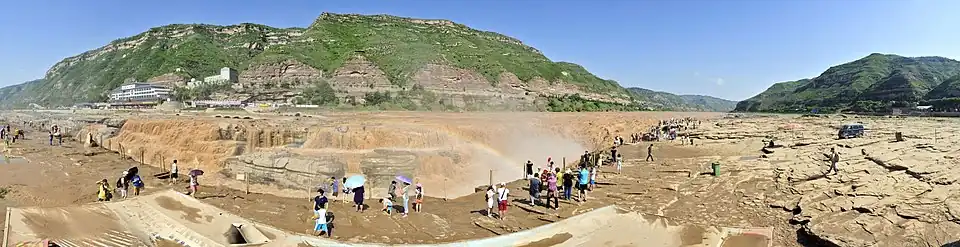 Panoramafoto van de waterval (juli 2014)