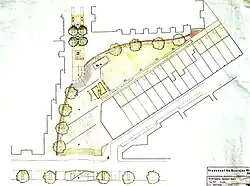 Het oorspronkelijke ontwerp voor het Kortenaerplein in stadsdeel De Baarsjes (1998, Amsterdam) van Ir. Wient Mulder