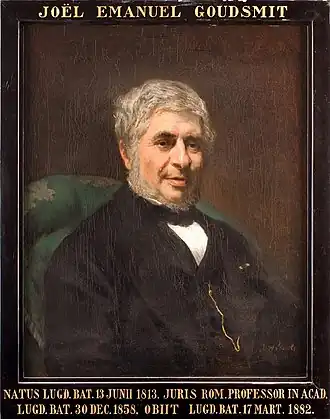 Portret van Joël Emanuel Goudsmit, 1866, Universiteit Leiden