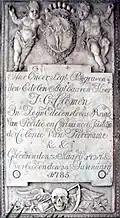Interieur, grafsteen Johann Gottfried Clemen (2019)