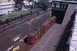 Het nog open station in het Stadtbahntijdperk