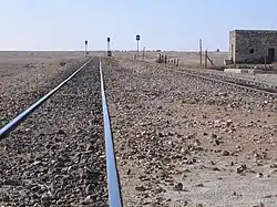 Station Anese – aan het door de fosfaattreinen gebruikte deel van de Hidjazspoorweg.