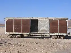 Goederenwagon in station Anese, JHR