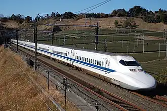 Type 700 op de route van de Tokaido Shinkansen