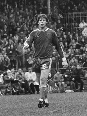 Jaap Bos tijdens FC Utrecht-FC Twente in 1981