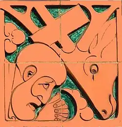 De bekering van St. Hubertus (1922) aan het jachthuis St. Hubertus, Otterlo