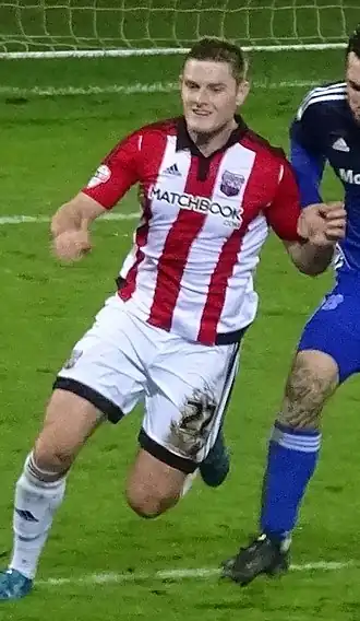 O'Connell in 2015 als speler van Brentford
