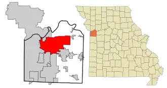 Locatie van Independence