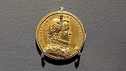 Gouden penning van Margaretha door Jacob Jonghelink