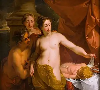Venus, Bacchus en Ceres met slapende Amor, 1720
