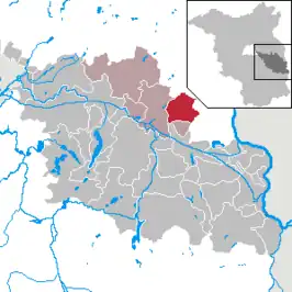 Kaart van Jacobsdorf